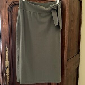 Amour Vert Midi Skirt with Self Tie